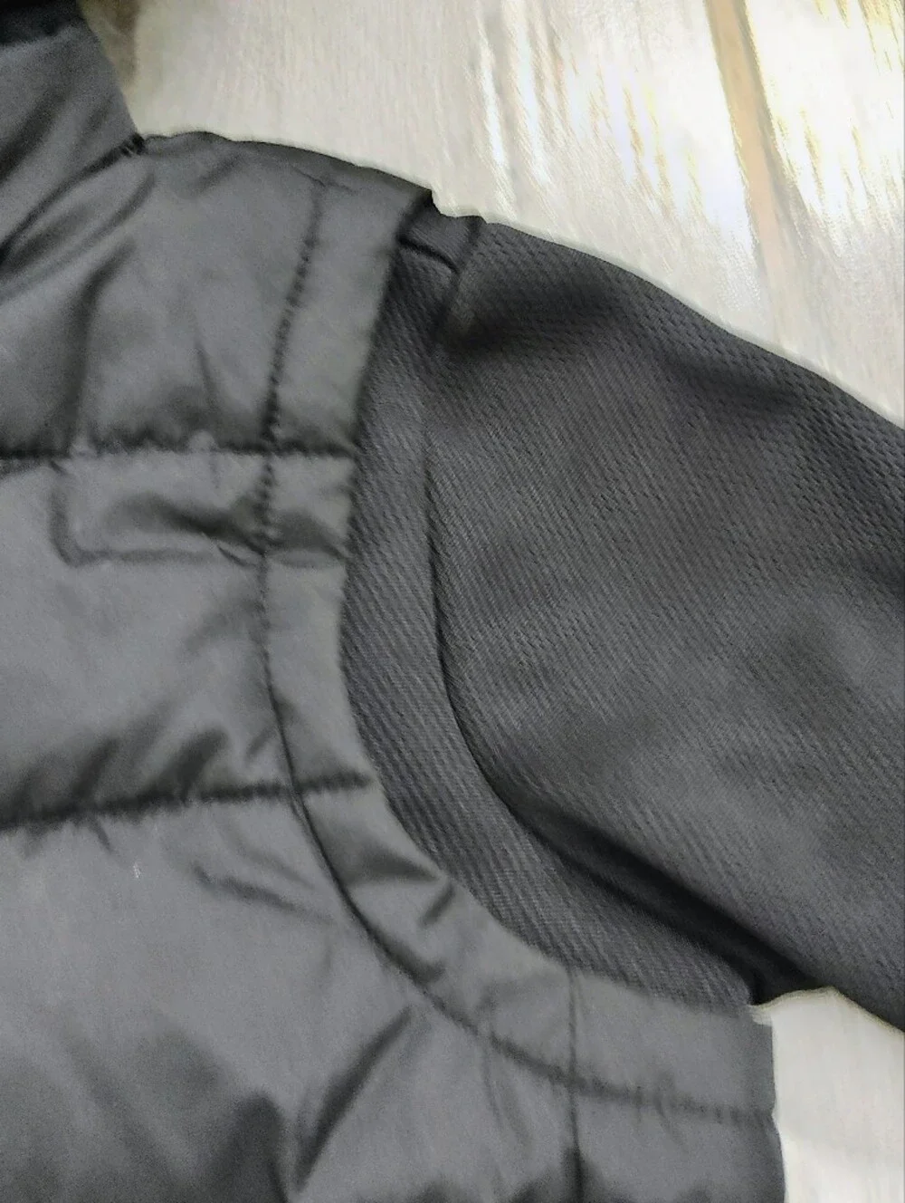 Old Navy Black Quilted Hooded Jacket
